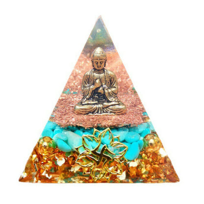 Turquoise Buddha Crystal Orgone Pyramid