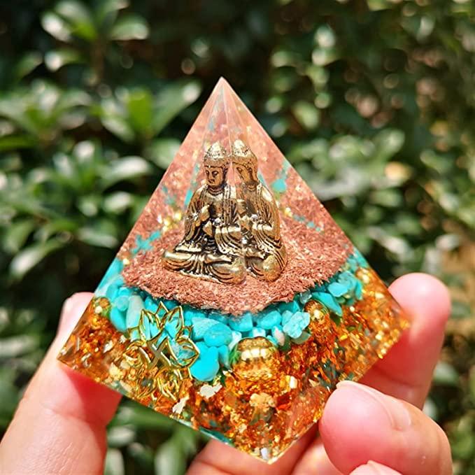 Turquoise Buddha Crystal Orgone Pyramid