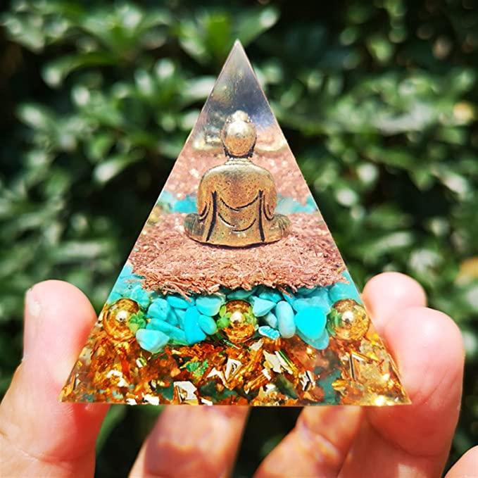 Turquoise Buddha Crystal Orgone Pyramid